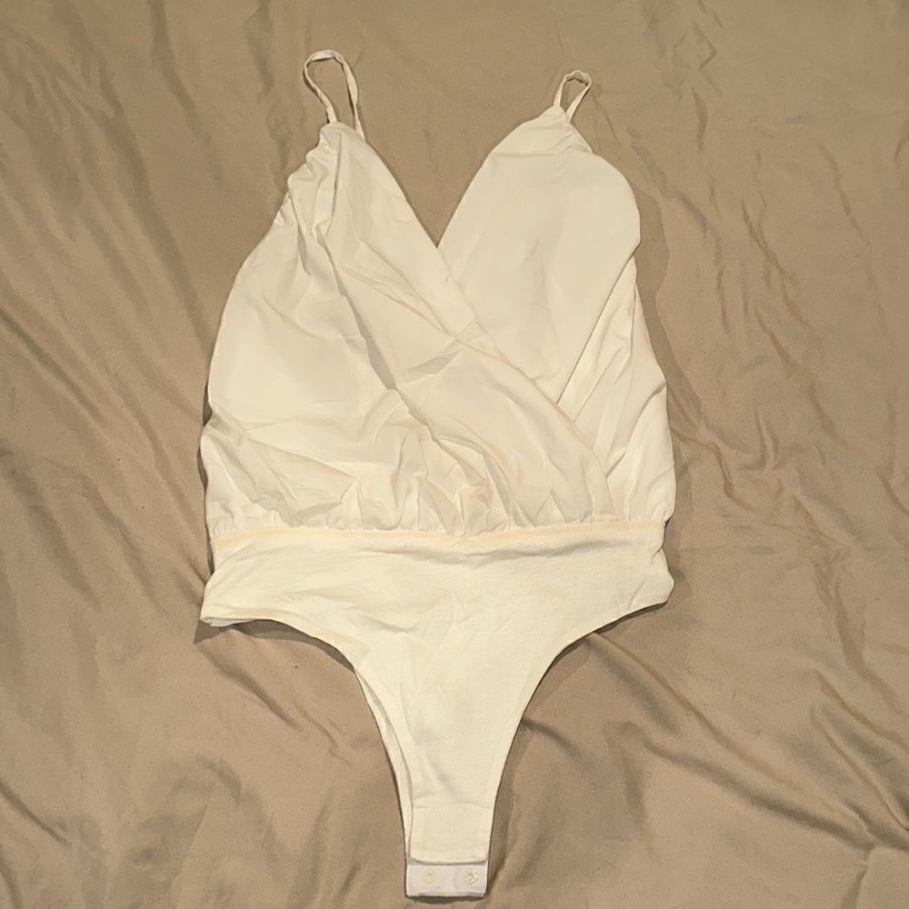 Open back bodysuit white Caribbean queen size S